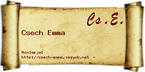 Csech Emma névjegykártya